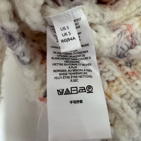 Urban Outfitters Cream Chunky Knit Cardigan Sweater Small - Picture 7 of 9
